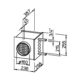 Batterie post-chauffage hydraulique DN160-3-2,5