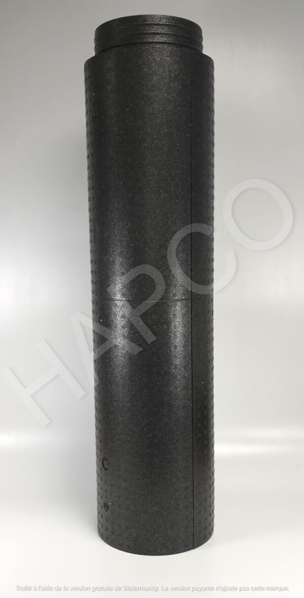 Tube PPE COMFOPIPE PLUS isolé DN int. 200mm,Ep. 43 mm  L 1m Mâle-Femelle