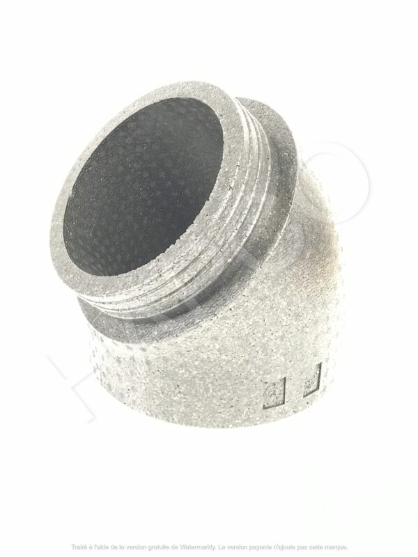 Coude 45°  PPE COMFOPIPE PLUS isolé DN int. 200mm,Ep. 43 mm  Mâle-Femelle