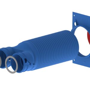 Plenum terminal droit plastiqe 2xø75 / ø125