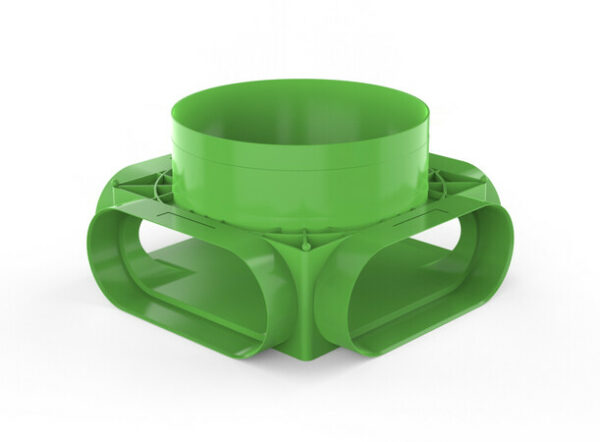 DucoFlex caisson de distribution sol et plafond 4x ovale (F) D160