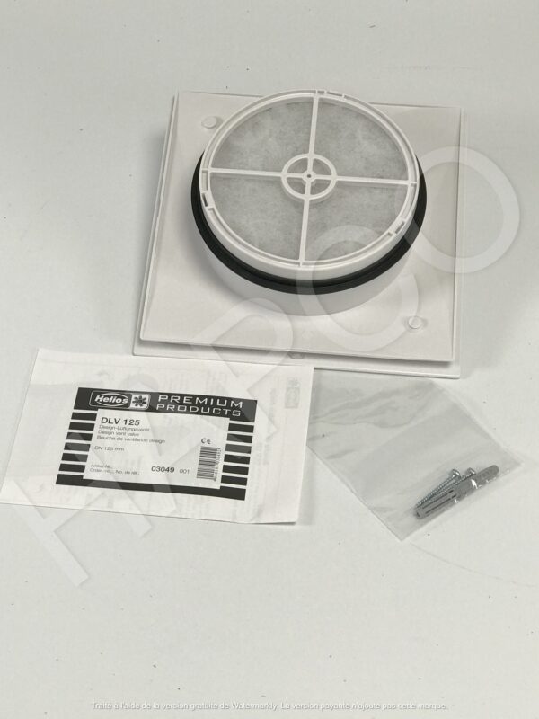 Bouche d'insuf./Extract. plastique DN125 Design DLV-125