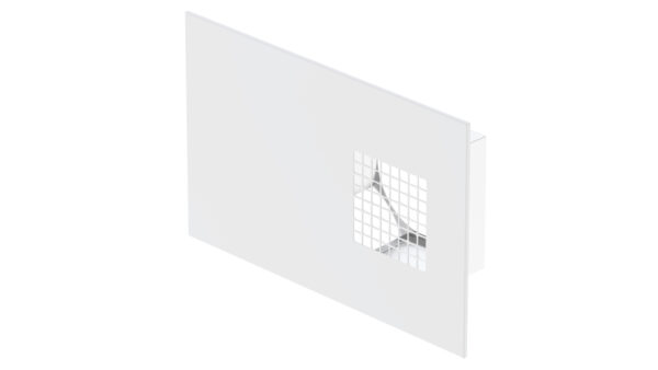 Grille combinée Dupla DN125 prise d'air gauche blanche 200m3/h max