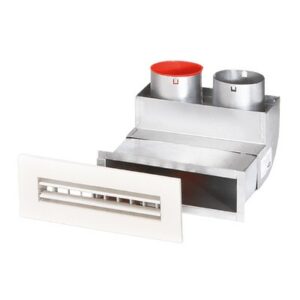 Kit plénum mural coudé avec grille blanche FRS-WBS 2-75