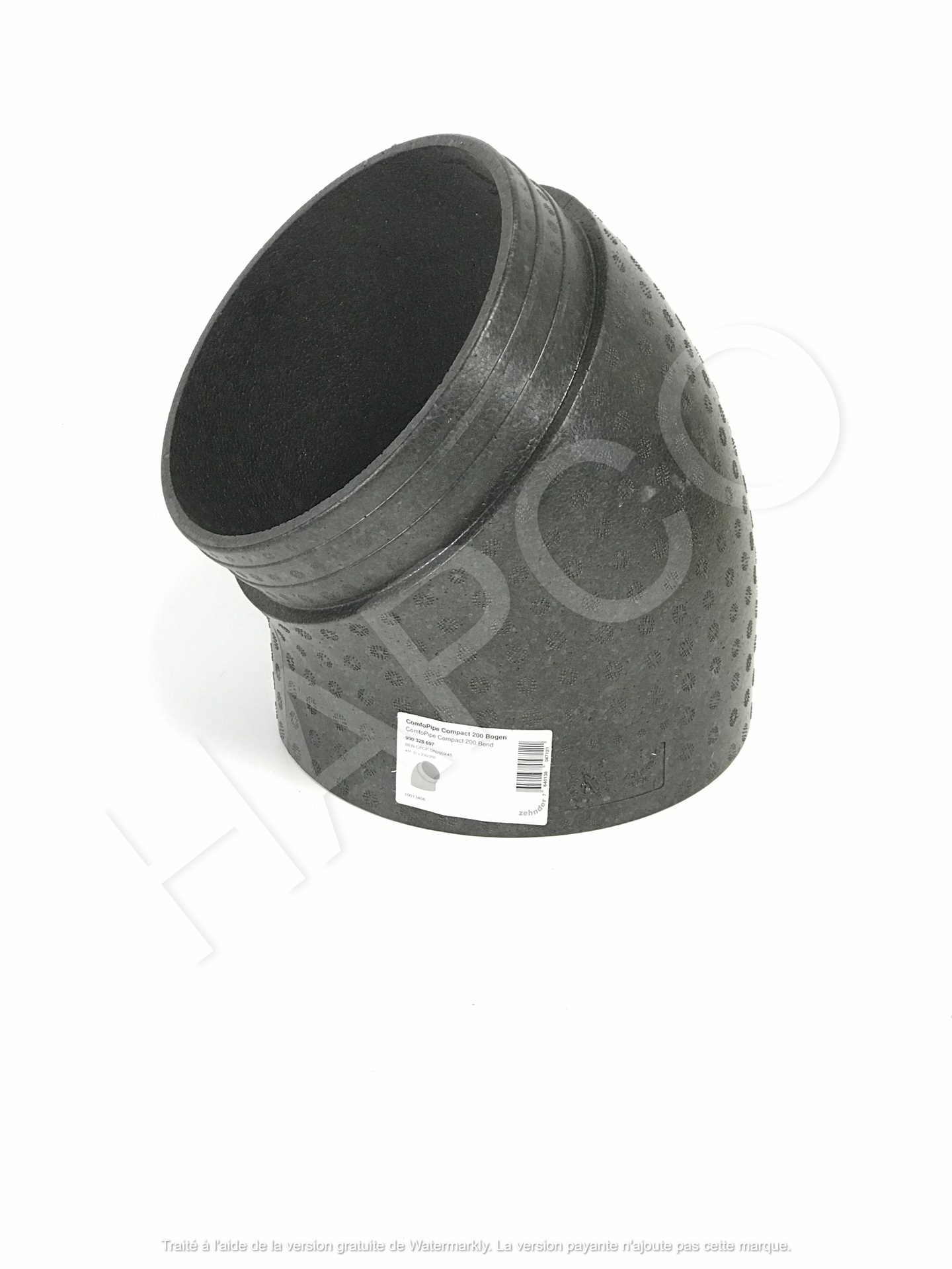 ComfoPipe COMPACT 200, Coude 45°, ø200mm/ø230 mm