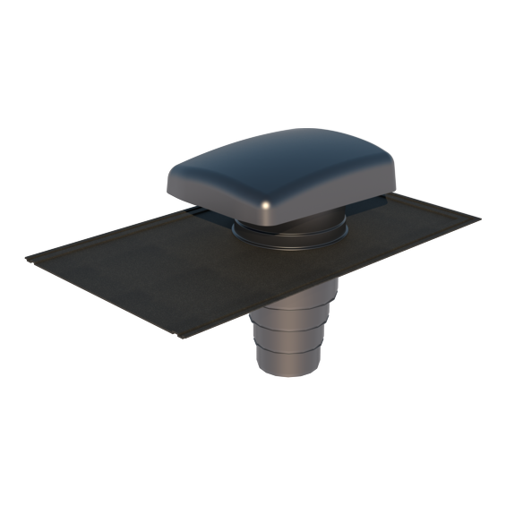 Sortie de toit UBIFLU 2 pour toiture ardoise anthracite  et  Multidiamètre