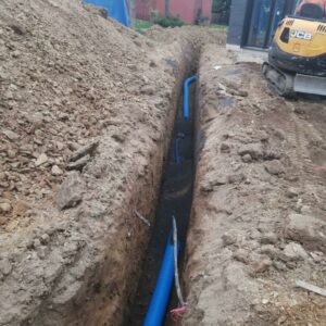 Échangeur géothermique hekatherm lg. 25 mètres diam. 200 avec deux bouchons de p