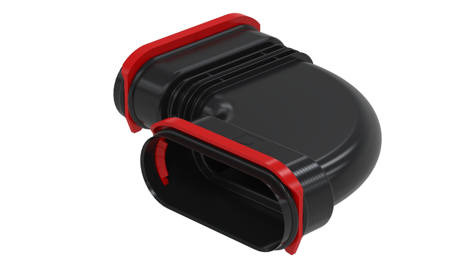 Coude 90° horizontal ZEHNDER pour ComfoFlat 51 - Noir