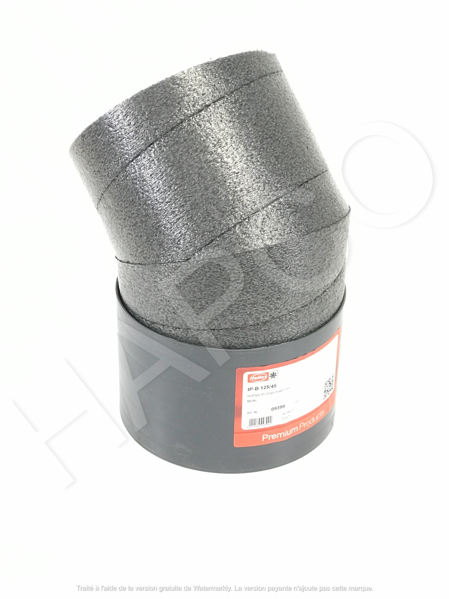 Coude Isolé ISOPIPE 125 à 45° IP-B 125/45