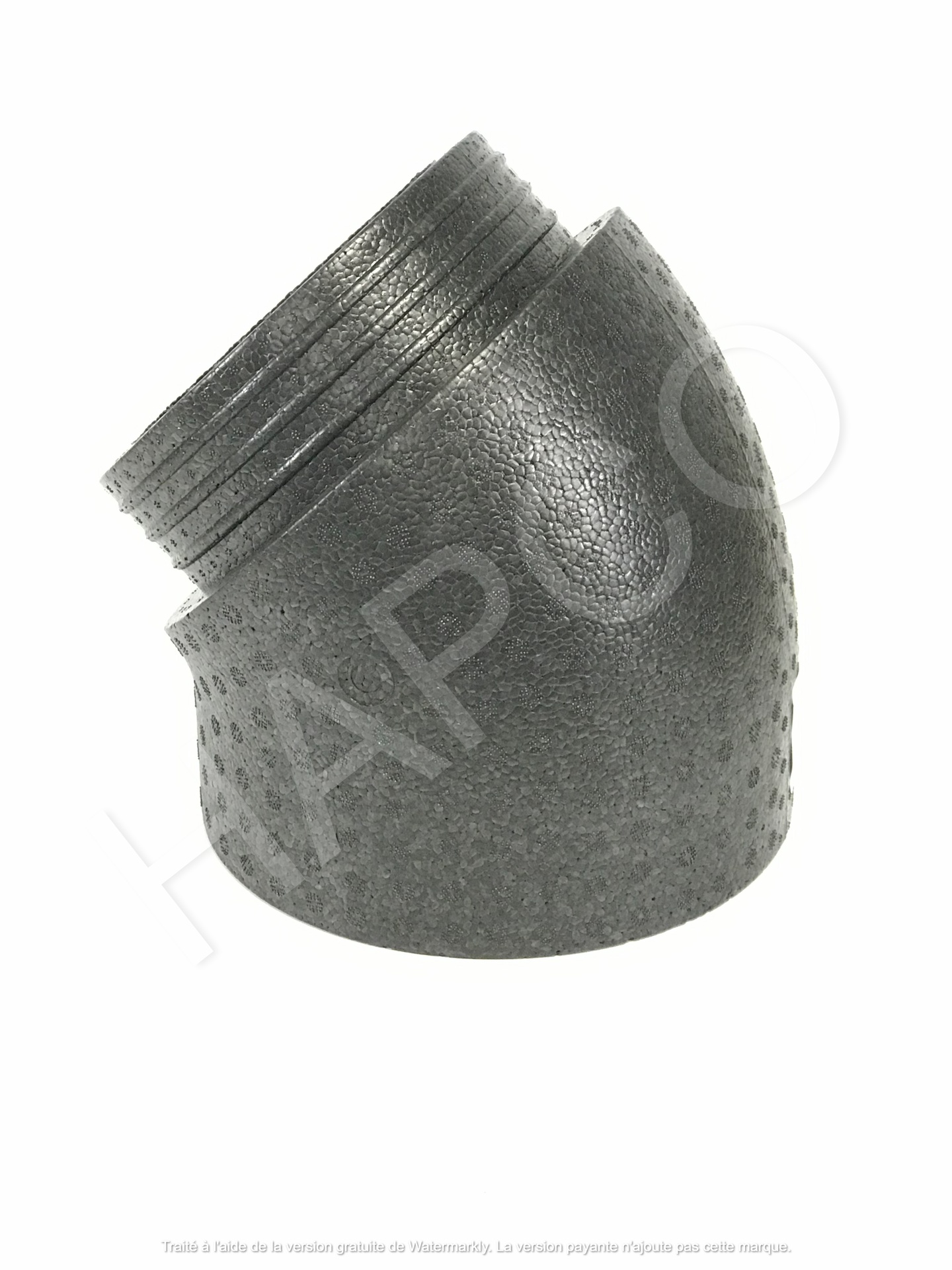 Coude 45° PPE COMFOPIPE PLUS isolé DN int. 160mm,Ep. 43 mm Mâle-Femelle