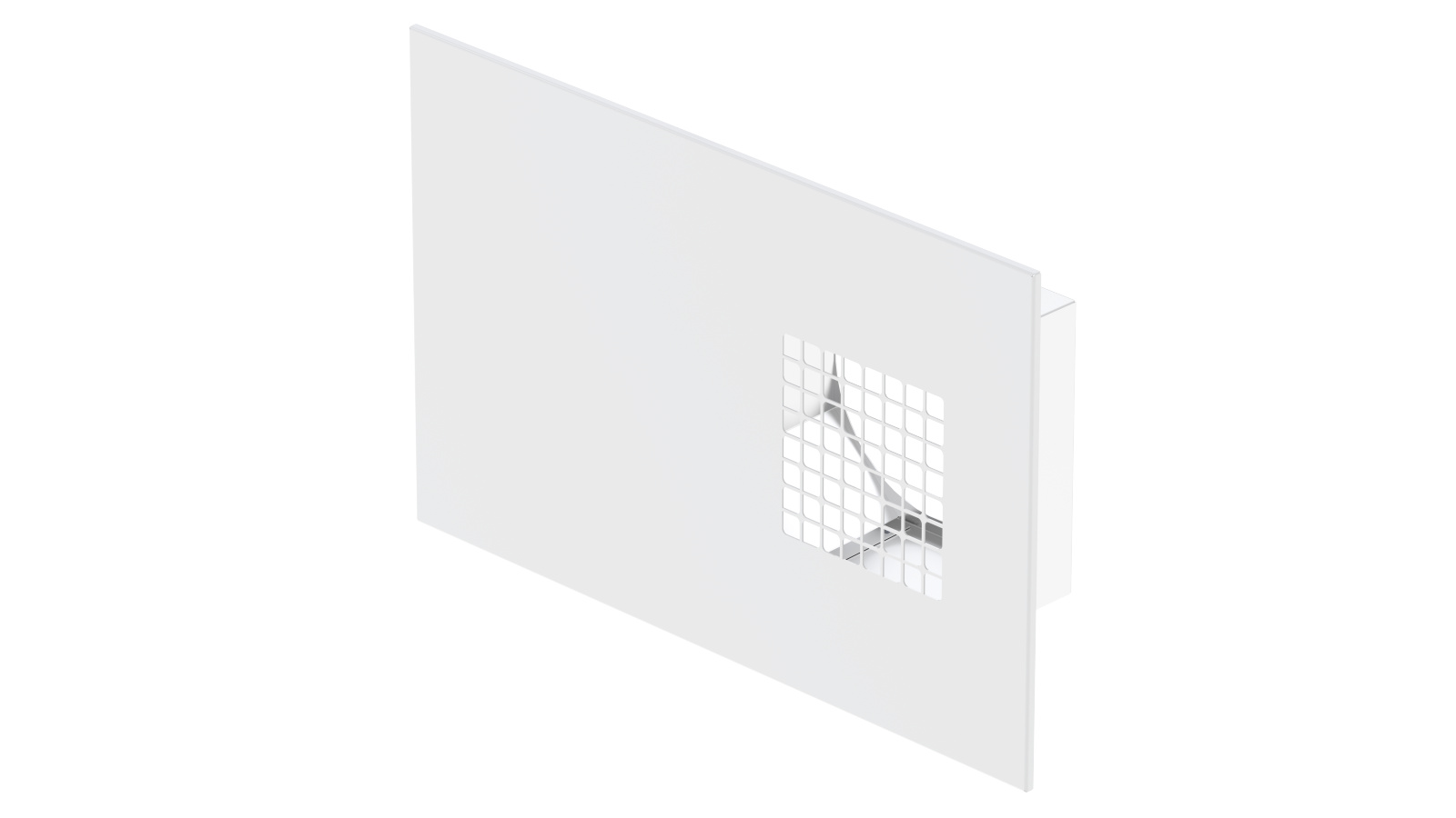 Grille combinée Dupla DN125, prise d'air droite, blanche. 200m3/h max