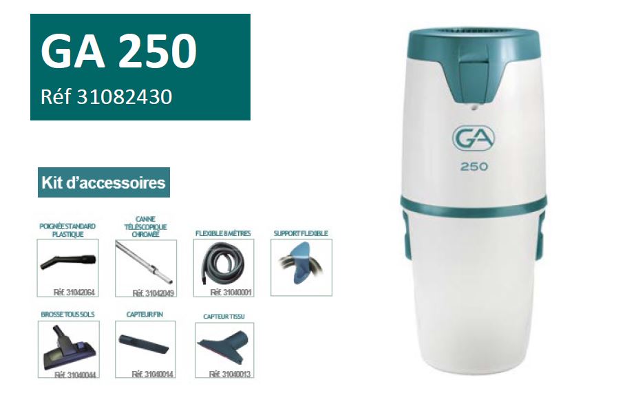 Centrale d'aspiration GA250 sur dde