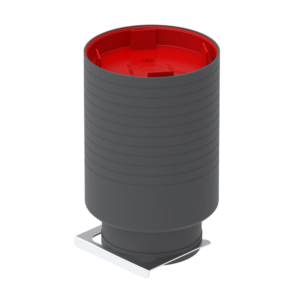 Boîtier TVA-P90 Droit, DN 125 pour ComfoTube 1XDN90, H160mm