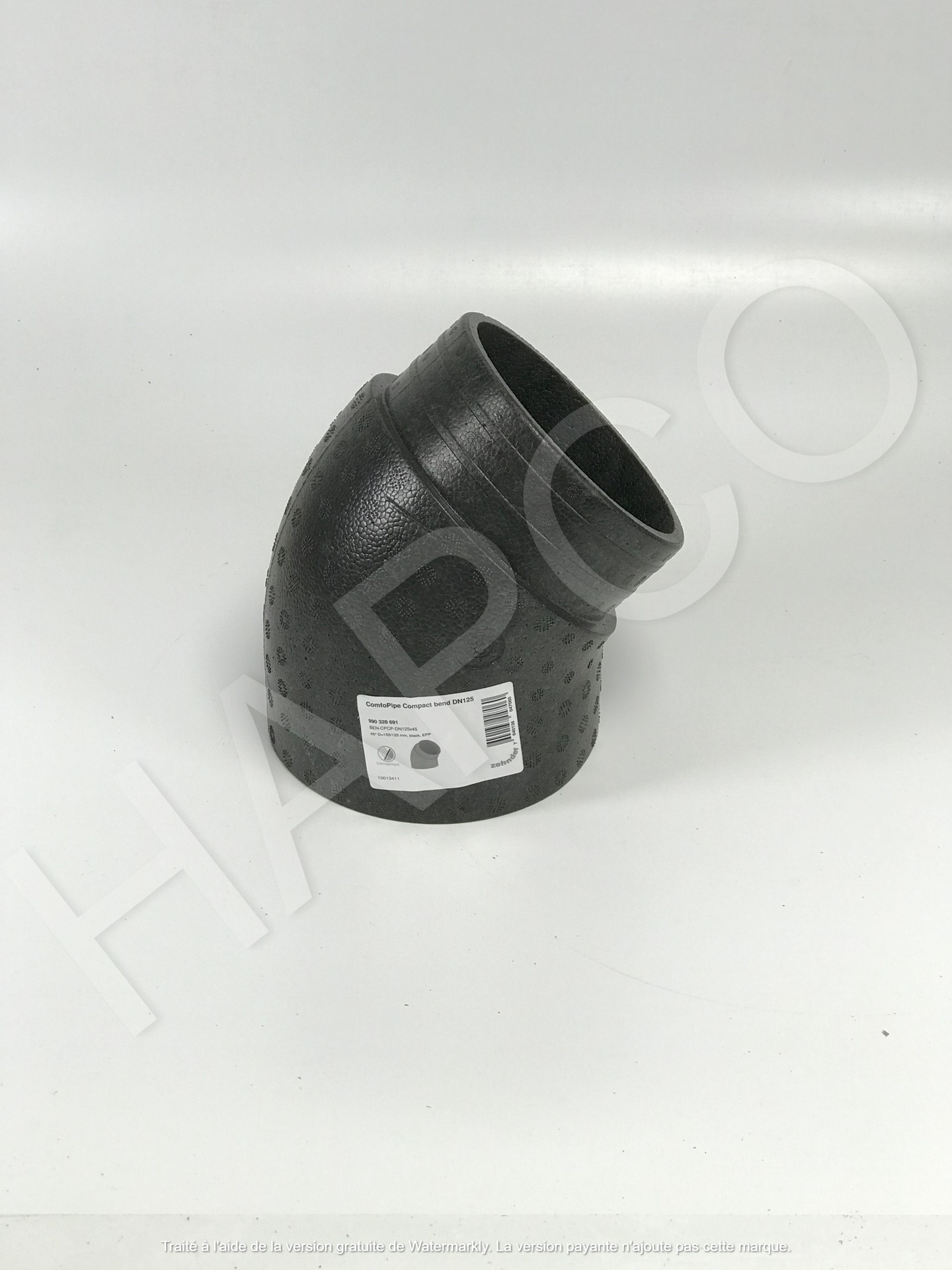 ComfoPipe COMPACT 125, Coude 45°, ø125mm/ø155 mm