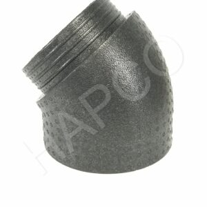 Coude 45° PPE COMFOPIPE PLUS isolé DN int. 160mm,Ep. 43 mm Mâle-Femelle
