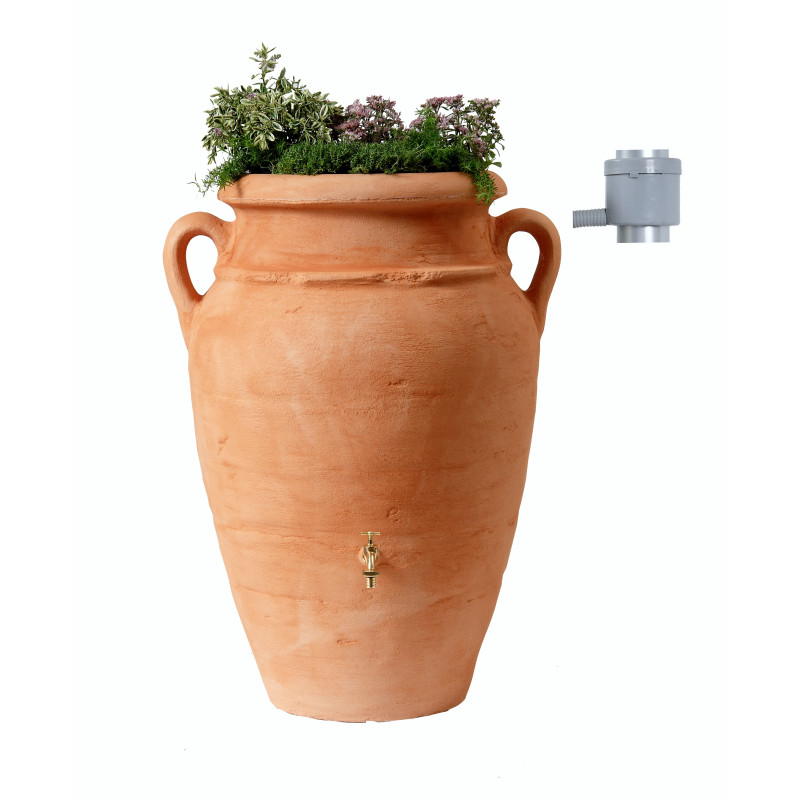 Kit Réservoir AMPHORE ANTIK TERRACOTTA 2 en 1 - 360 L - avec bac à plantes inté