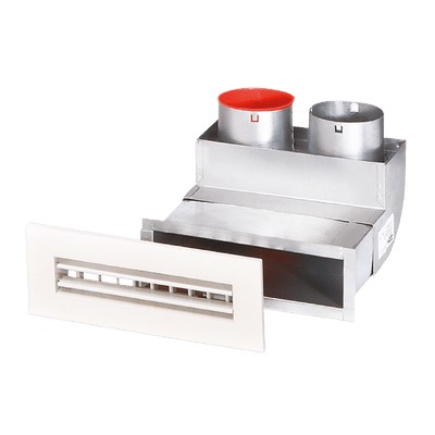 Kit plénum mural coudé avec grille blanche FRS-WBS 2-75