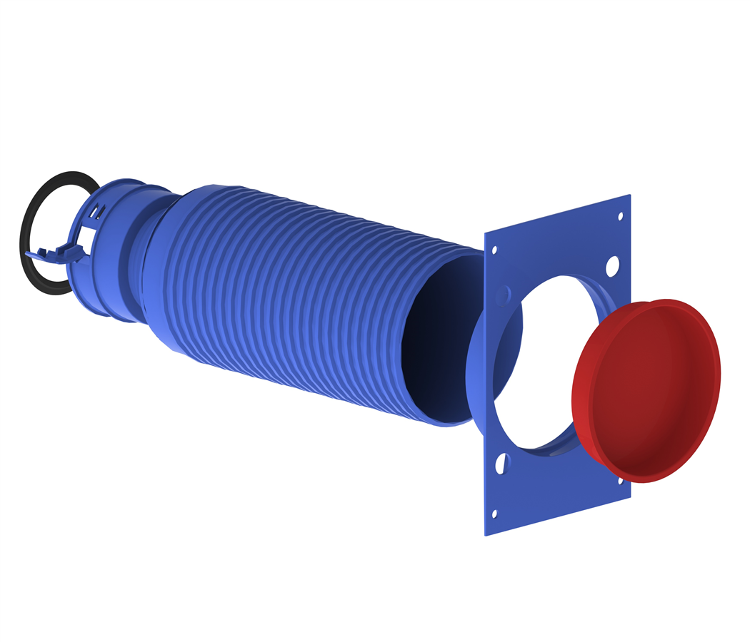 Plenum terminal droit plastique ø92 / ø125