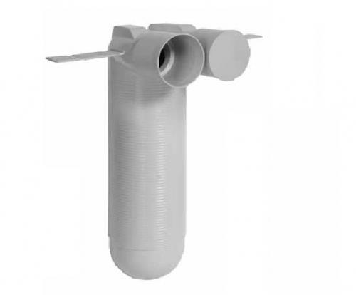 Sortie 90° profi-air classic pour bouche d'aération 2xDN75 / Bouche DN 125