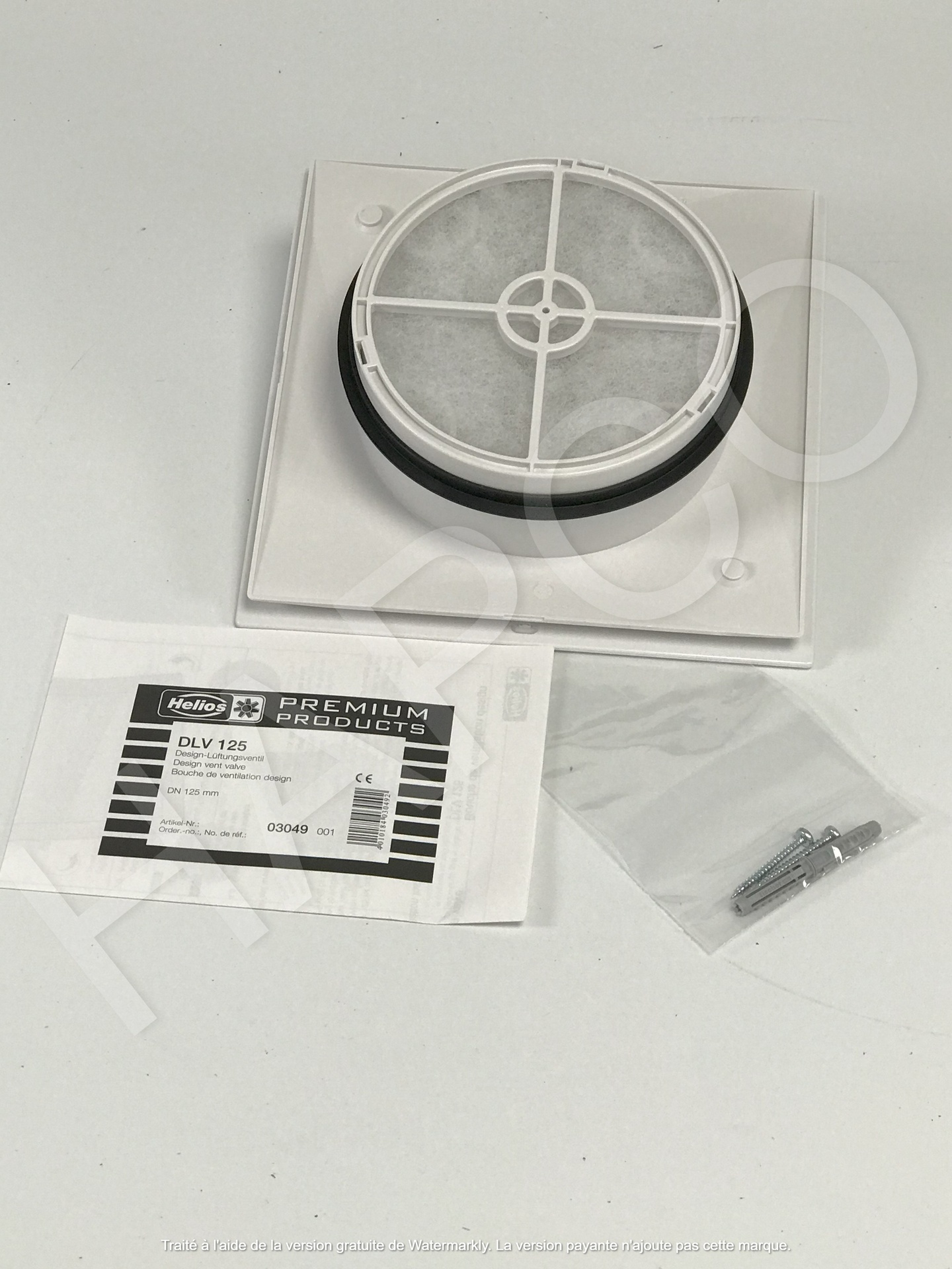 Bouche d'insuf./Extract. plastique DN125 Design DLV-125