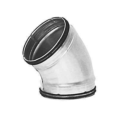 Coude GALVA à 45°, à joints, Diam.100, QuickSafe