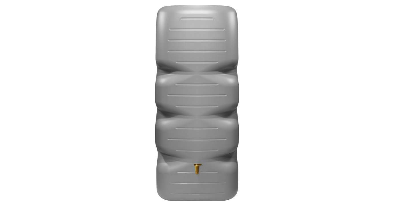 CUBUS Kit 1000 L, Gris Béton avec Robinet PE imitation Laiton