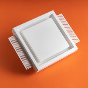 Diffuseur de ventilation en plâtre sans cadre ERGOVENT KUADRO125/ forme carré /