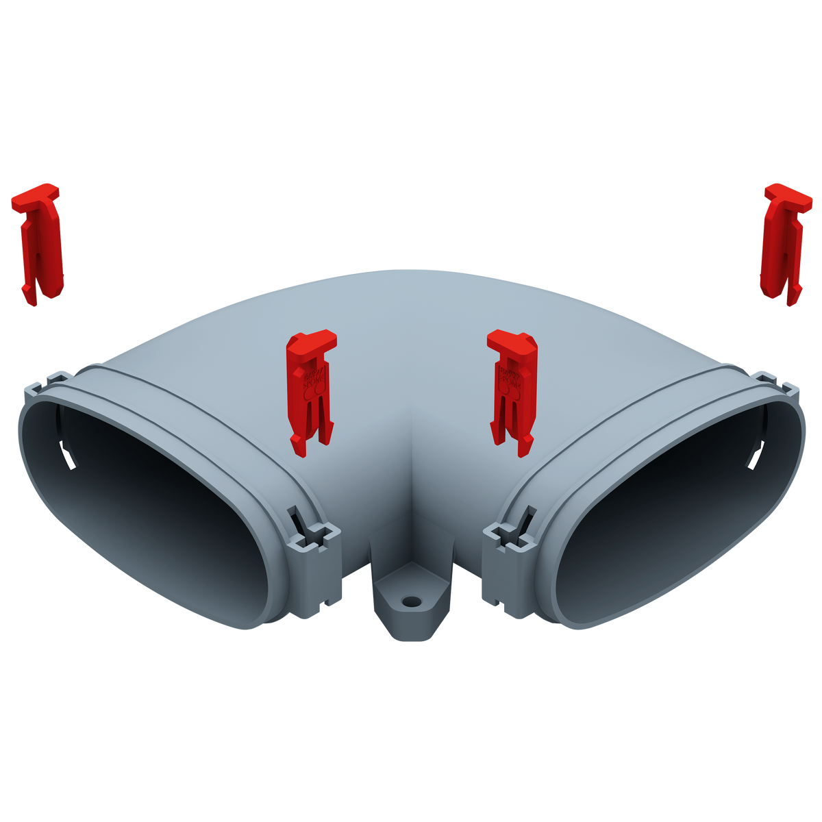 Coude horizontal 90° FRS-BH 51 en polypropylène